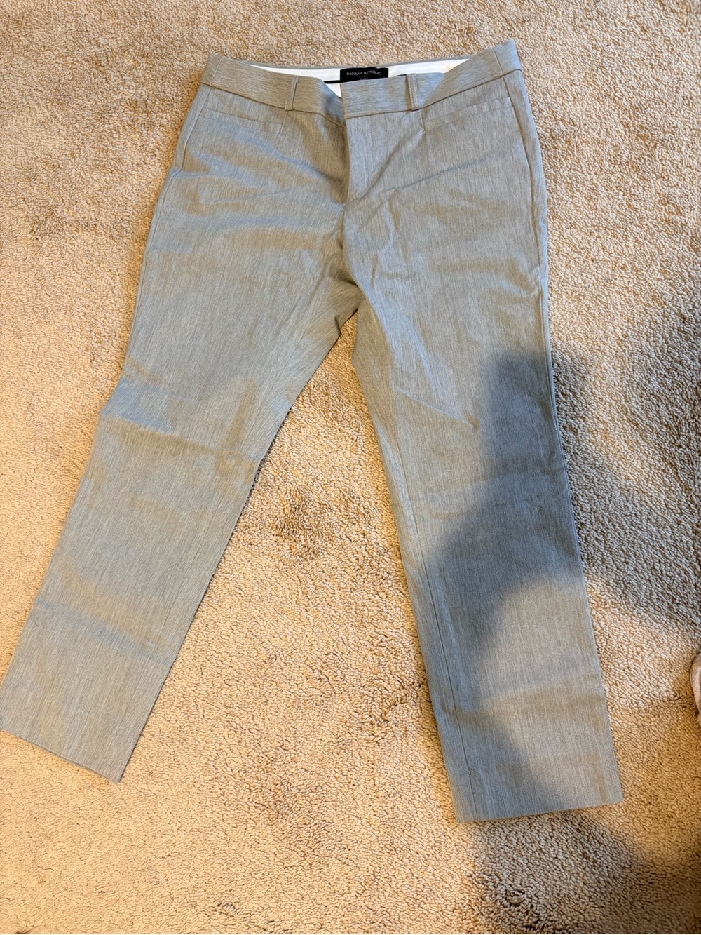 Banana Republic Light Gray Cropped Dress Pants